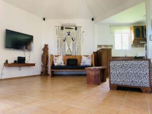 The Living Room in the Penthouse Apartment at Aissatou Beach Resort | Habagat Kiteboarding Center