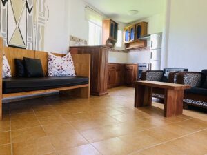 The Living Room in the Penthouse Apartment at Aissatou Beach Resort | Habagat Kiteboarding Center