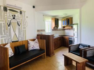 Living Room in the Penthouse Apartment at Aissatou Beach Resort | Habagat Kiteboarding Center